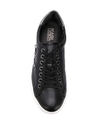 schwarze Leder niedrige Sneakers von Karl Lagerfeld