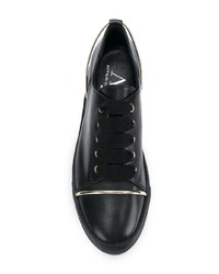 schwarze Leder niedrige Sneakers von AGL