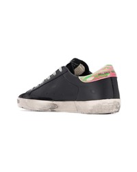 schwarze Leder niedrige Sneakers von Golden Goose Deluxe Brand