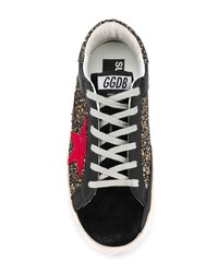 schwarze Leder niedrige Sneakers von Golden Goose Deluxe Brand