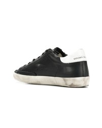 schwarze Leder niedrige Sneakers von Golden Goose Deluxe Brand