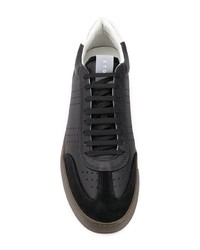 schwarze Leder niedrige Sneakers von Etq.