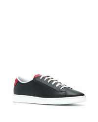 schwarze Leder niedrige Sneakers von Car Shoe