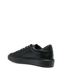 schwarze Leder niedrige Sneakers von MSGM