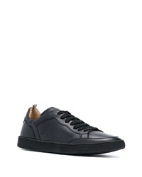 schwarze Leder niedrige Sneakers von Officine Creative