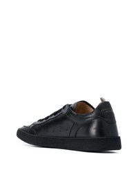 schwarze Leder niedrige Sneakers von Officine Creative