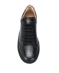 schwarze Leder niedrige Sneakers von Officine Creative