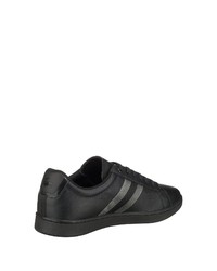 schwarze Leder niedrige Sneakers von Lacoste