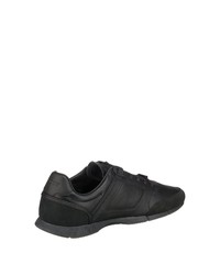 schwarze Leder niedrige Sneakers von Lacoste