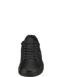 schwarze Leder niedrige Sneakers von Lacoste