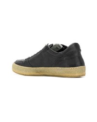 schwarze Leder niedrige Sneakers von Philippe Model