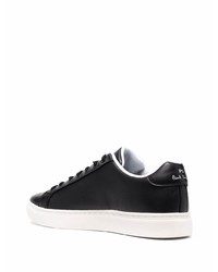 schwarze Leder niedrige Sneakers von PS Paul Smith