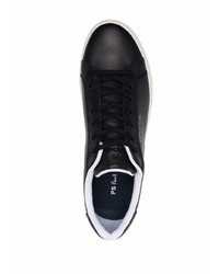 schwarze Leder niedrige Sneakers von PS Paul Smith