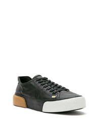 schwarze Leder niedrige Sneakers von OSKLEN