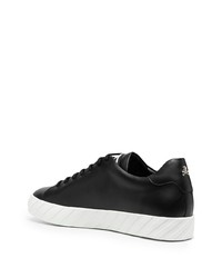 schwarze Leder niedrige Sneakers von Philipp Plein