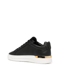 schwarze Leder niedrige Sneakers von Mallet