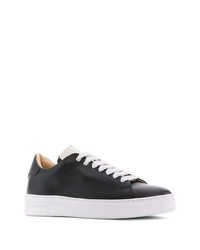 schwarze Leder niedrige Sneakers von Philipp Plein