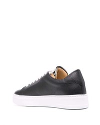 schwarze Leder niedrige Sneakers von Philipp Plein