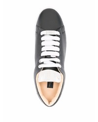 schwarze Leder niedrige Sneakers von Philipp Plein