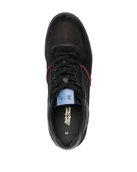 schwarze Leder niedrige Sneakers von Filling Pieces