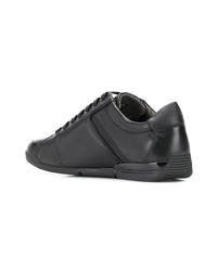 schwarze Leder niedrige Sneakers von BOSS HUGO BOSS