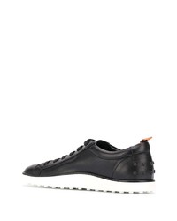 schwarze Leder niedrige Sneakers von Tod's