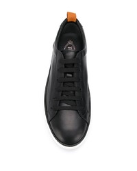 schwarze Leder niedrige Sneakers von Tod's