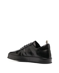 schwarze Leder niedrige Sneakers von Officine Creative