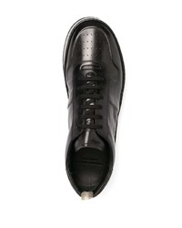 schwarze Leder niedrige Sneakers von Officine Creative