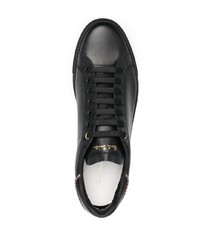 schwarze Leder niedrige Sneakers von Paul Smith