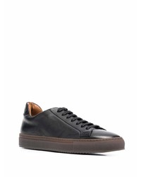 schwarze Leder niedrige Sneakers von Doucal's