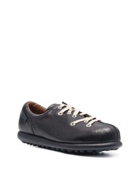 schwarze Leder niedrige Sneakers von Camper