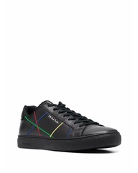 schwarze Leder niedrige Sneakers von PS Paul Smith