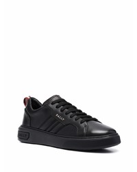 schwarze Leder niedrige Sneakers von Bally