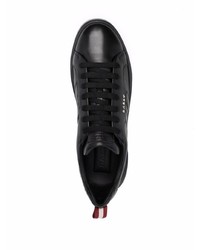 schwarze Leder niedrige Sneakers von Bally