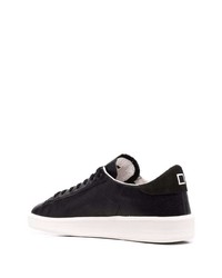 schwarze Leder niedrige Sneakers von D.A.T.E