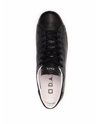 schwarze Leder niedrige Sneakers von D.A.T.E