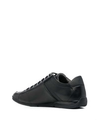 schwarze Leder niedrige Sneakers von BOSS