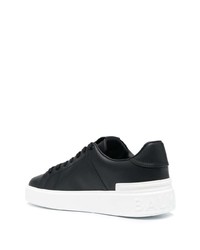 schwarze Leder niedrige Sneakers von Balmain