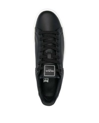 schwarze Leder niedrige Sneakers von Balmain