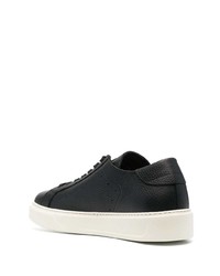 schwarze Leder niedrige Sneakers von Woolrich