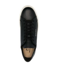 schwarze Leder niedrige Sneakers von Woolrich