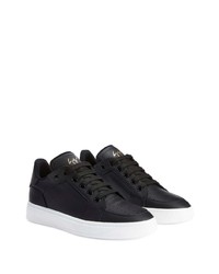 schwarze Leder niedrige Sneakers von Giuseppe Zanotti