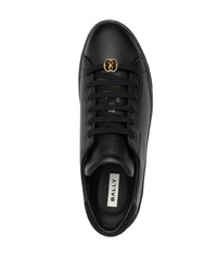 schwarze Leder niedrige Sneakers von Bally