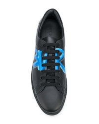 schwarze Leder niedrige Sneakers von Burberry