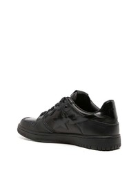 schwarze Leder niedrige Sneakers von A Bathing Ape