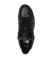 schwarze Leder niedrige Sneakers von A Bathing Ape