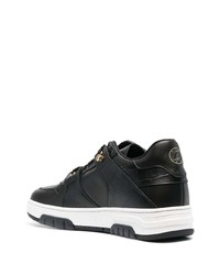 schwarze Leder niedrige Sneakers von Giuliano Galiano