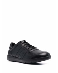 schwarze Leder niedrige Sneakers von Geox