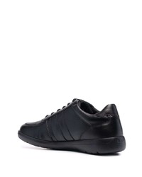 schwarze Leder niedrige Sneakers von Geox